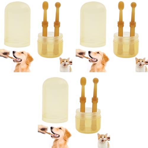 Qpets® 6PCS Dog Toothbrush with Tongue Scraper for Dogs Puppies Cats Small Pets Soft Silicone Pet Toothbrush for Easy Teeth Cleaning Massaging Soothing Gums Fresh Breath with Storage Box Qpets® 6PCS Dog Toothbrush with Tongue Scraper for Dogs Puppies Cats Small Pets Soft Silicone Pet Toothbrush for Easy Teeth Cleaning Massaging Soothing Gums Fresh Breath with Storage Box